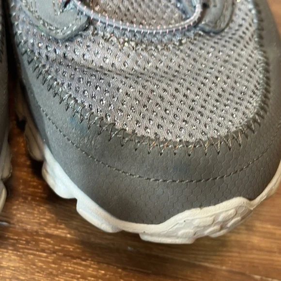 Skechers  Gray Pink Sparkles Lightweight Memory Foam Slip On Shoes Women's 11 - Picture 11 of 12